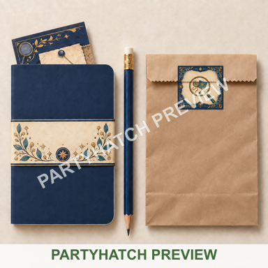 Mystery Club Pocket Notebook Kit: a styling example for this party