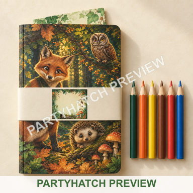 Woodland Animal Story Notebook: a styling example for this party