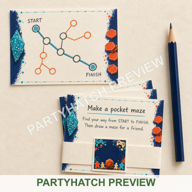 Pocket Puzzle and Pencil: a styling example for this party