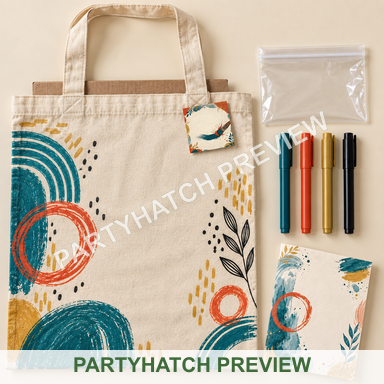 Tote Bag Paint Pen Studio Kit: a styling example for this party